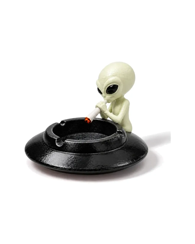 Nave, cinzeiro alien — cor Branco + preto